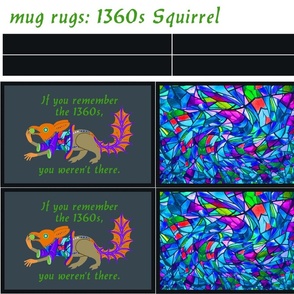 mug rugs: 1360s Squirrel