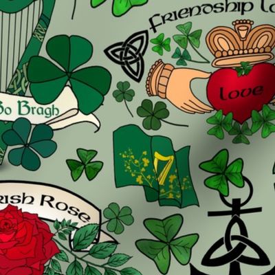 Irish Pride Tattoos (Sage Green) 