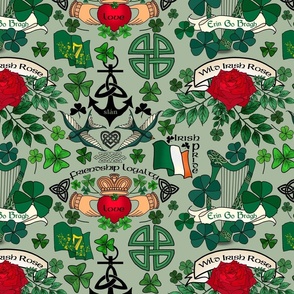 Irish Pride Tattoos (Sage Green) 
