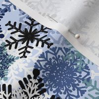 Snowflake holiday christmas pattern