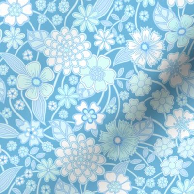 wildflower meadow in cool blue white 8 medium wallpaper scale by Pippa Shaw