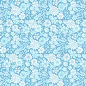 wildflower meadow in cool blue white 8 medium wallpaper scale by Pippa Shaw