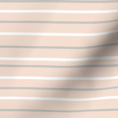 Linley Peach/Grey/White Stripe