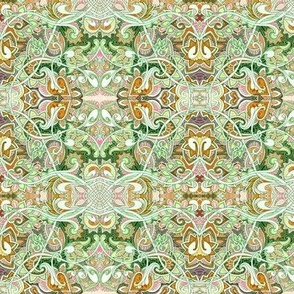 When I Was a Child I Fell in Love With Paisley (green mist abstract)