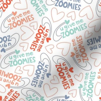 Valentine Zoomies Dog Fabric - Medium Scale