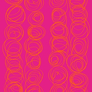 loopy_rosettes_fuschia_orange