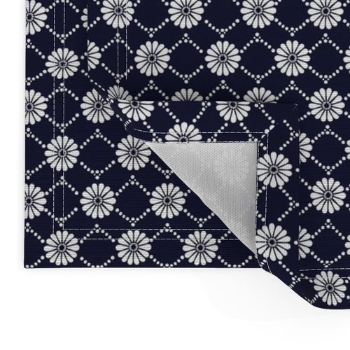 Tiny white dotted floral geometric simple classic japandi