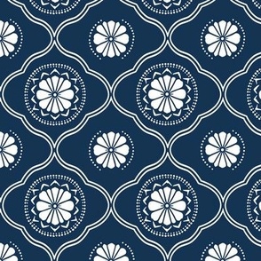 Minimal blue and white japanese vintage traditional tiny pattern