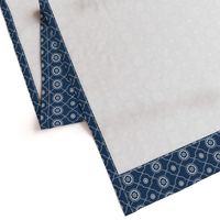 Cute minimal japandi style blue and creme traditional pattern