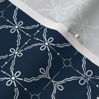 Denim knots japanese sashiko blue and creme 