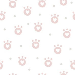 Paws of Love: Adorable Bear Footprints with a Heart for Nursery Delight