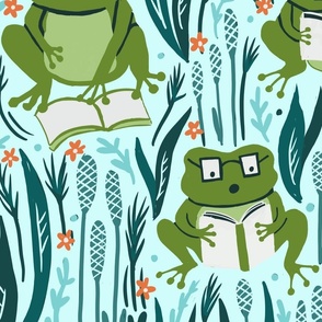 story time frogs light wallpaper scale