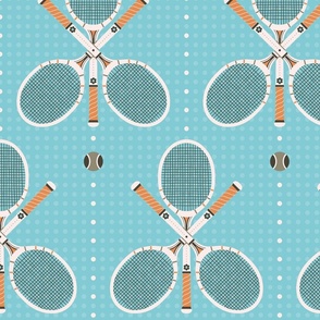 Triples Tennis - Retro Blue Orange