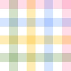 Spring Easter Gingham Plaid, Preppy, Grand Millennial, Pink Blue Yellow Green PF150b