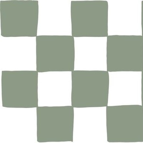 Large / Sage and White Checker
