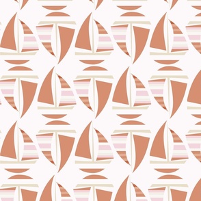 Sailboat pattern tile pink-02