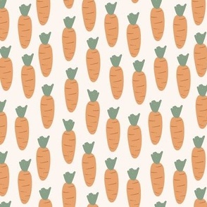 Easter carrots on cream/warmwhite 6x6