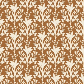 Silhouette Prairie Lily in Amber Brown