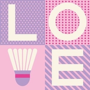 Valentine - Love - Badminton - Pink - Purple  ©designsbyroochita 