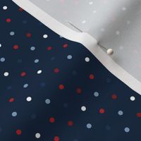 Patriotic Polka Dots on Blue 3 inch