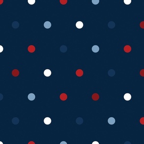 Patriotic Polka Dots on Blue 24 inch