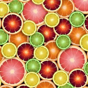 Vitamin C Citrus Fruit Pattern