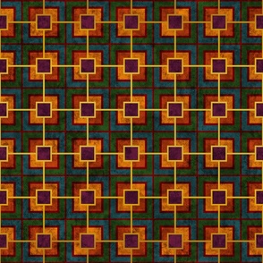 Integrations Deco-Inspired Square Pattern in Jewel Tones