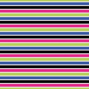 Girly Neon Stripes 6 inch