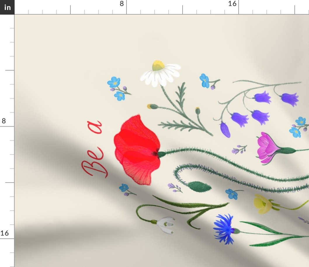Be A Wildflower - Neutral Background