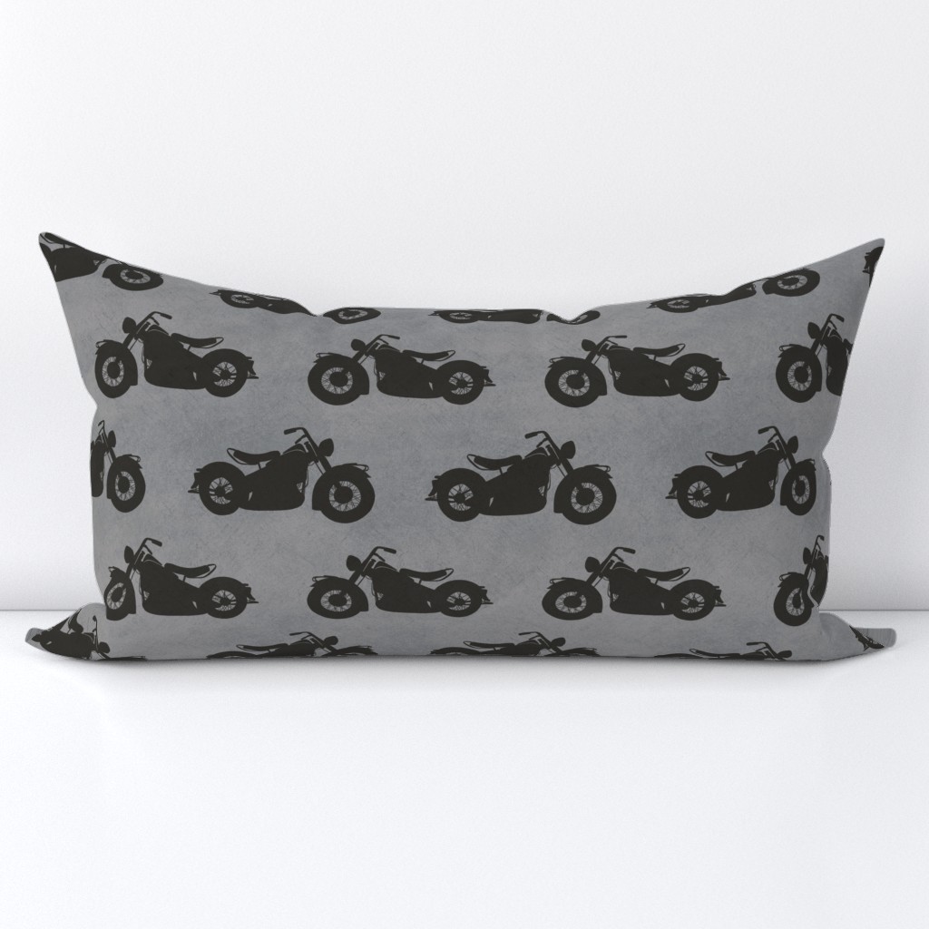 Gray and Black Chopper Motorcycles 12 inch