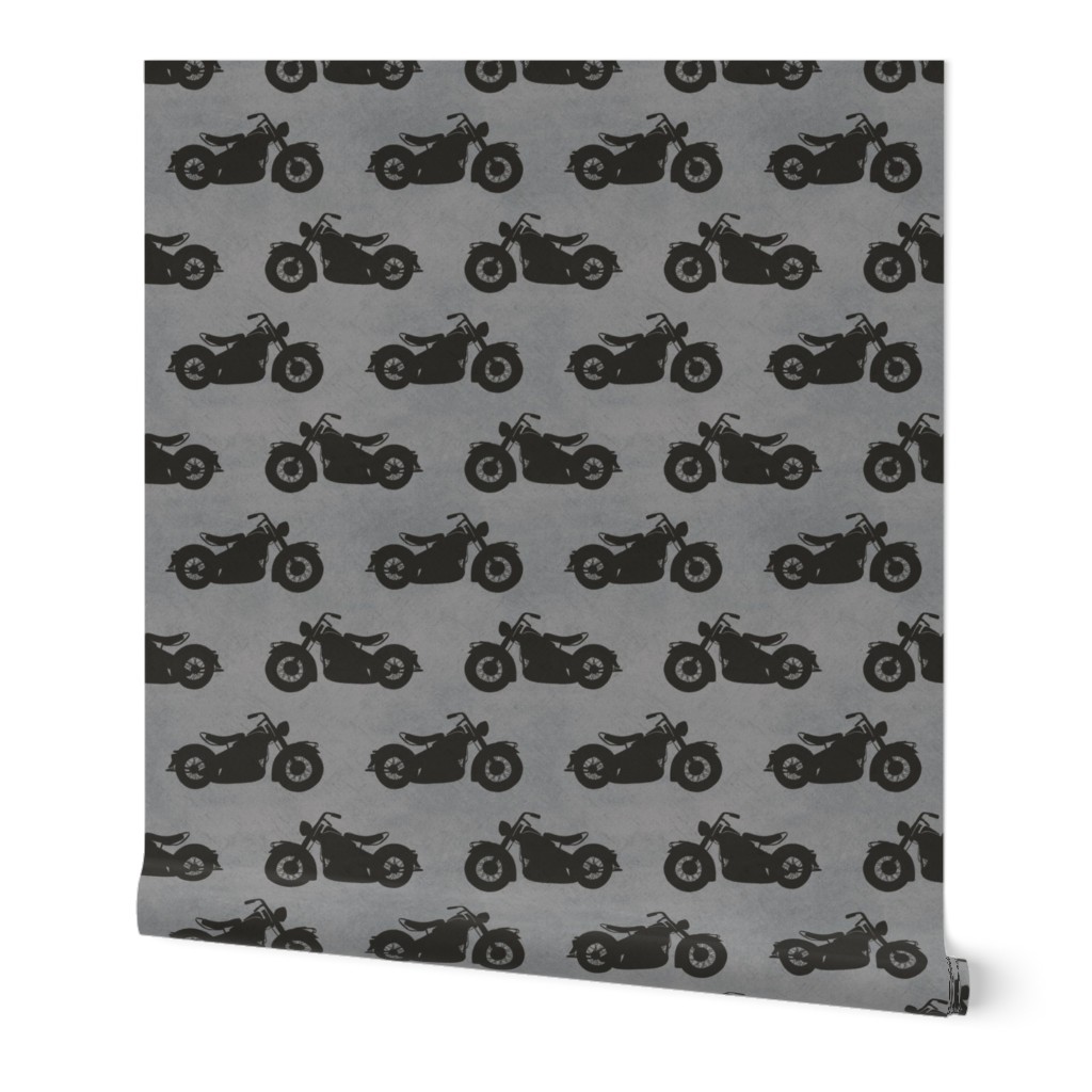 Gray and Black Chopper Motorcycles 12 inch
