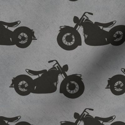 Gray and Black Chopper Motorcycles 12 inch