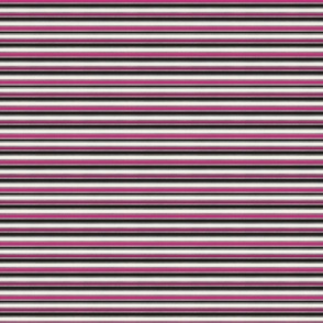 Hot Pink Black Gray Stripes 3 inch