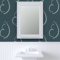 Brushstroke Wing - Teal Blue Extra Large