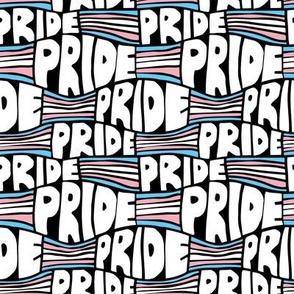 block letter trans pride