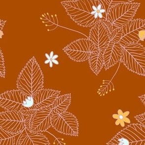 Delicate Autumn Floral Terracotta