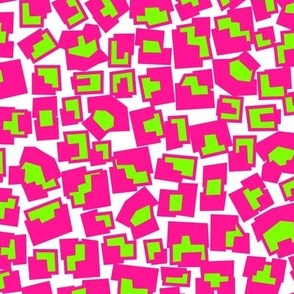 80s Geometric Leopard Hot Pink & Neon Green