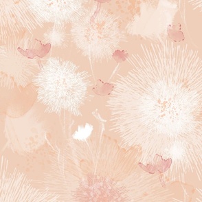 Peach Fuzz Brush Stroke Texture Floral