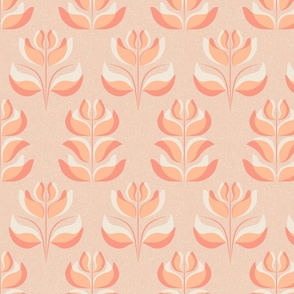 Scandi floral peach fuzz orange