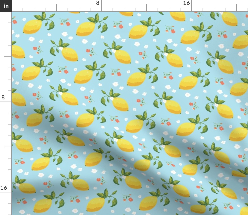 Lemons and flowers