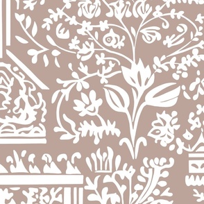 Decorative Damask Pattern (beige) (large)