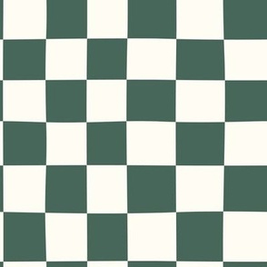 Checkerboard // Deep Dark Jungle Green //  Freehand Coordinating Basics //
