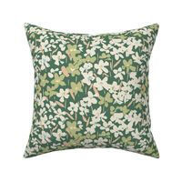 [M] Forest Fauna Ditsy Wildflowers Sweet Meadow - Muted Green #P240072