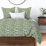 [M] Forest Fauna Ditsy Wildflowers Sweet Meadow - Muted Green #P240072