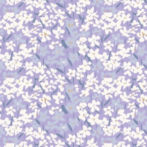 [M] Ditsy Wildflowers Sweet Meadow - Soft Purple White #P240074