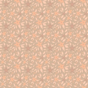 January Blossom Floral Welcoming Walls Peach Fuzz Wallpaper Fabric 2024-01-19 M