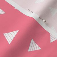 Rectangle and stripes in hot pink background | Small Scale