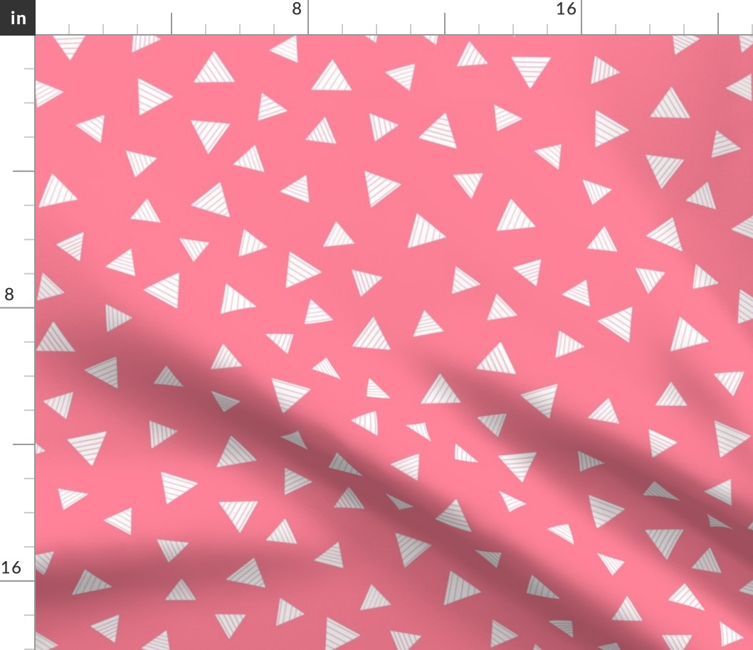 Rectangle and stripes in hot pink background | Small Scale