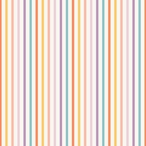 (XS) Retro rainbow stripes, summer pastel multicolor, extra small micro