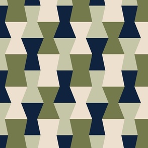 Zigzag Geo Tile - Green - Large